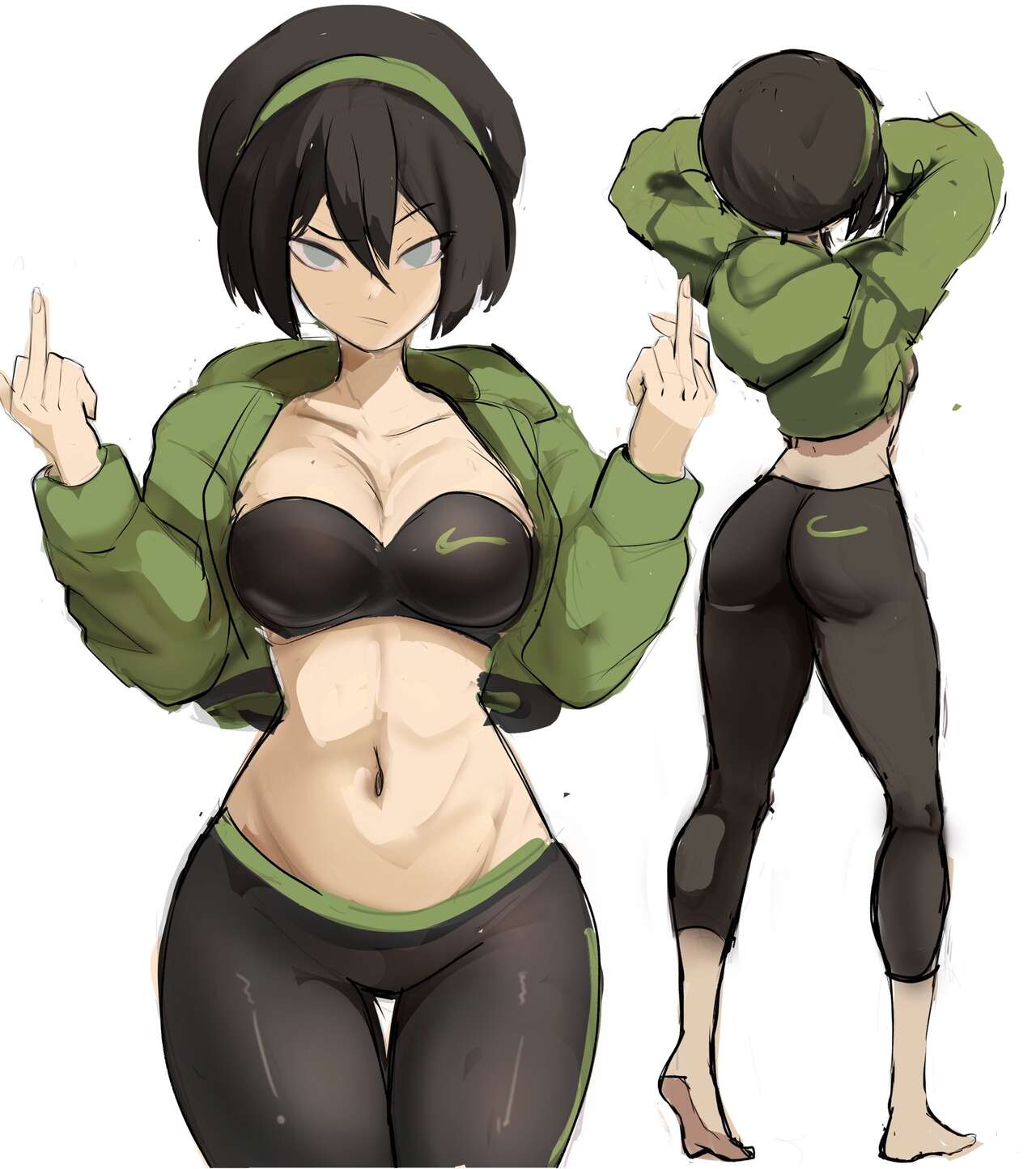 Rule 34 - 1girls Ass Avatar The Last Airbender Big Ass Big Breasts Breasts  Curvaceous Curvy Middle Finger Rakeemspoon Solo Solo Female Toph Bei Fong |  9334641