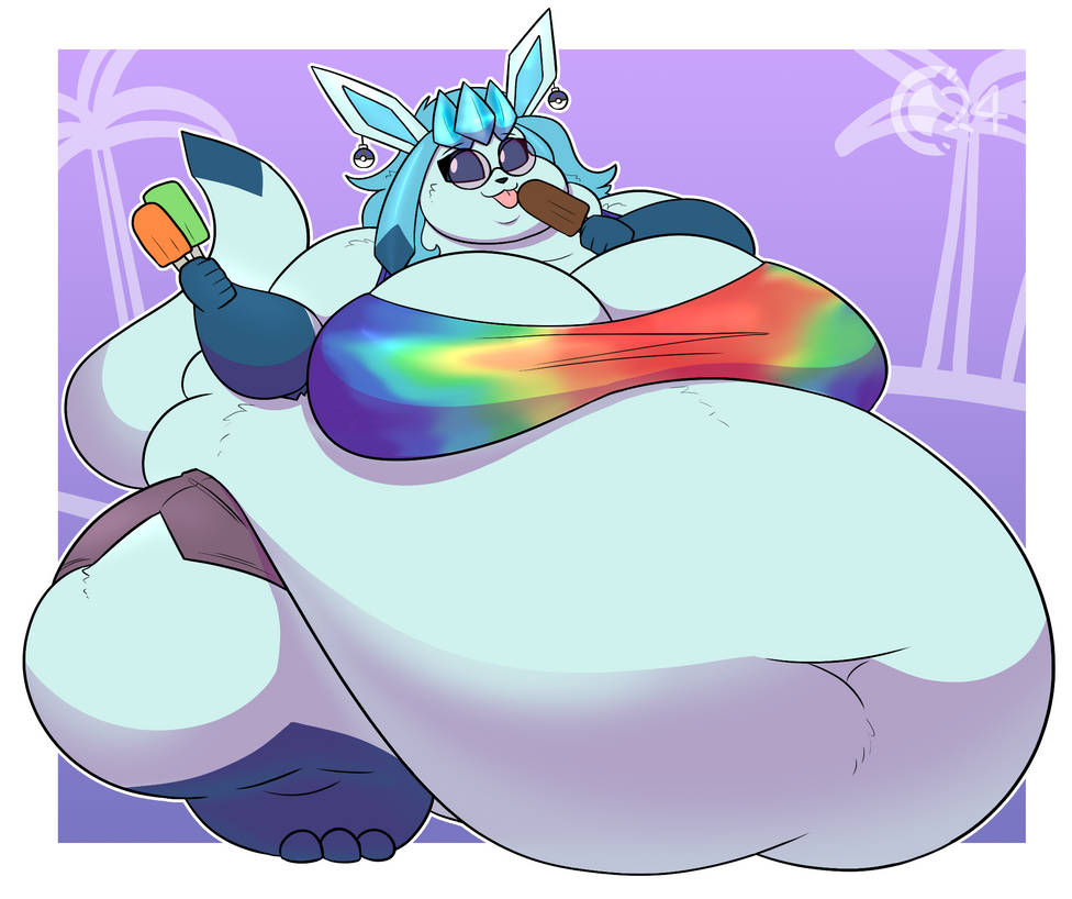 Rule 34 - 1girls Anthro Belly Big Breasts Breasts Chocend Eeveelution Fat  Fat Fetish Female Furry Glaceon Glasses Huge Belly Huge Breasts Hyper Belly  Inflated Belly Inflation Original Character Overweight Pokémon (species)