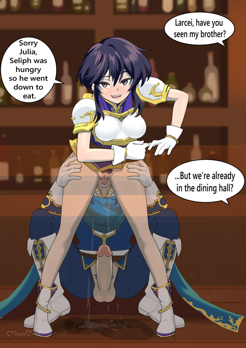 Rule 34 – 1boy 1girls absurdres armor bar (place) black hair blue hair breastplate clothed sex commission commissioner upload cunnilingus english text erection female female pubic hair fire emblem fire emblem: genealogy of the holy war gloves hand on another’s ass highres larcei (fire emblem) licking looking at viewer male male pubic hair mmmalice nintendo oral penis pubic hair public indecency pussy pussy juice pussy juice trail seliph (fire emblem) shoulder armor sidelocks smile smug spread legs squatting standing standing cunnilingus stealth cunnilingus stealth sex straight testicles tiptoes tongue unknowing bystander white armor x-ray | 9423639