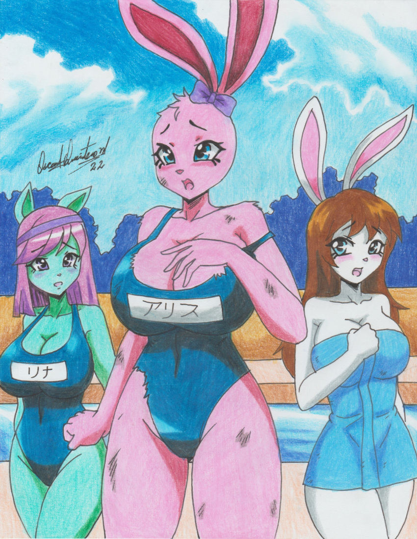 Rule 34 – big breasts big hips bunny girl burnt clothes embarrassed grown up lina (yin yang yo!) ravern clouk ravernclouk school swimsuit sukumizu towel only yin (yin yang yo!) yin yang yo! yin yang yo! oc | 9292263