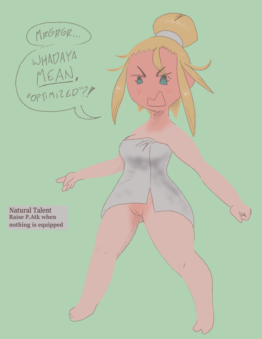 Embarrassed nude female enf