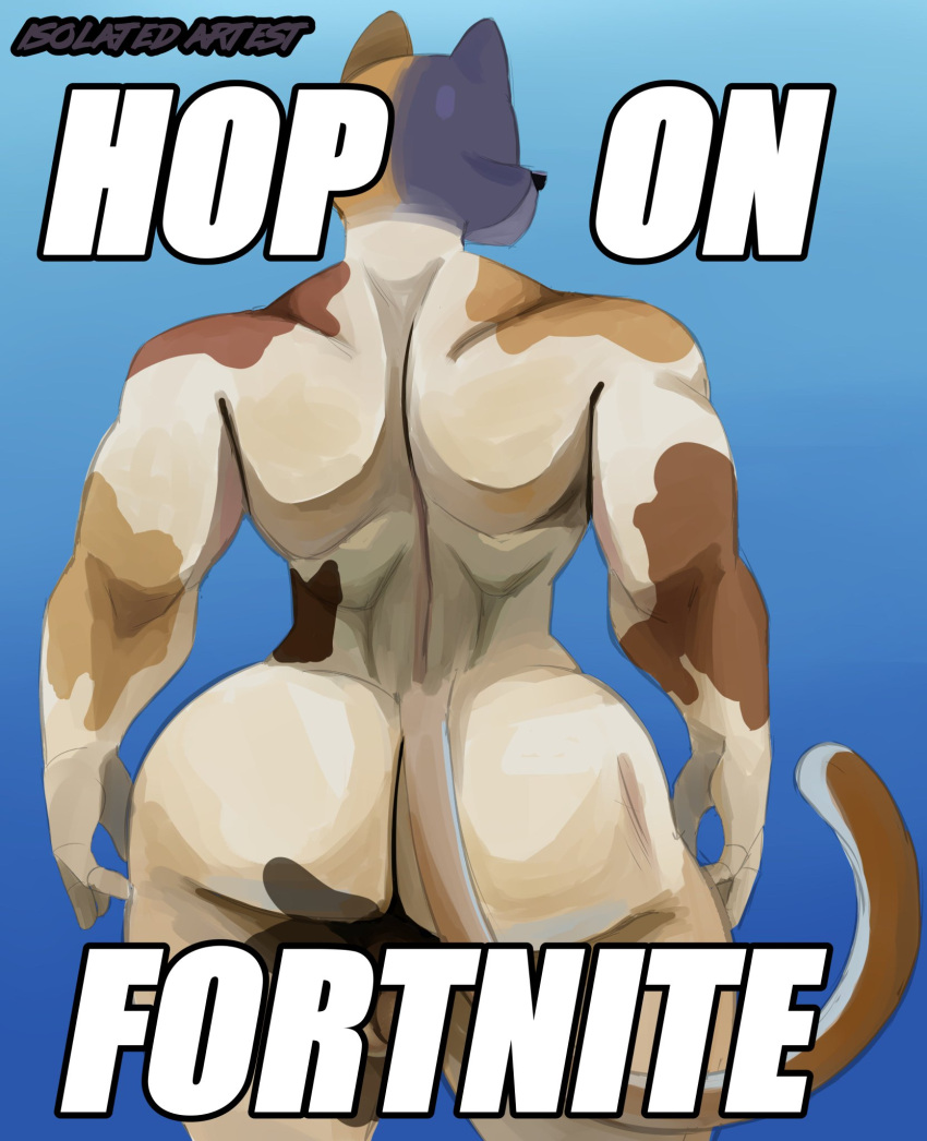 Rule 34 - 1boy Ass Big Ass Big Butt Black Fur Bold Text Cat Ears Cat Tail  Fat Ass Fortnite Funny Humor Isolatedartest Large Ass Male Male Only  Meowscles (fortnite) Multicolored Fur