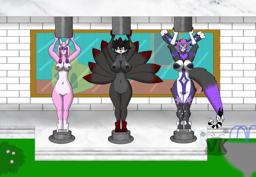 Rule 34 – anthro asian mythology blixxi canid canine ear piercing ear ring east asian mythology female garden group hi res hoppie hwasan (volcano-kaiser) kitna(species) korean mythology kumiho lagomorph leporid mammal mythological canine mythological fox mythology nipple piercing nipples pedestal piercing pillar rabbit ring piercing trio volcano-kaiser | 9292325