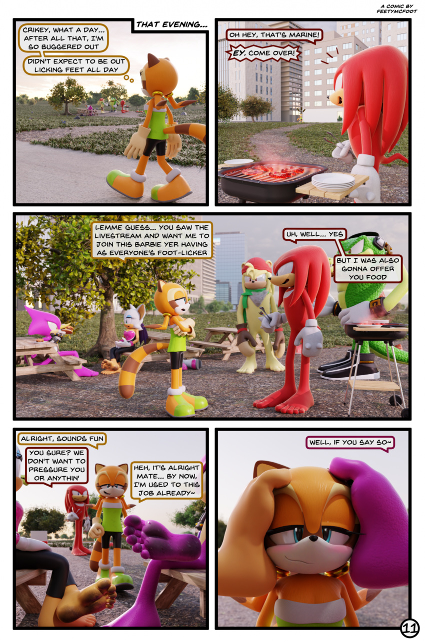 Rule 34 – 3d (artwork) 3drender accent anthro australian barefoot bark the polar bear big feet blush comic dialogue digital media (artwork) dirty feet dominant dominant male espio the chameleon feet feetymcfoot female female/female foot fetish foot focus foot on face foot on head group hi res humanoid feet humiliation knuckles the echidna male male/female male feet marine the racoon outside paws plantigrade presenting rouge the bat sandwiched sega soles sonic the hedgehog (series) submissive submissive female teasing teasing with feet toes vector the crocodile | 9421322