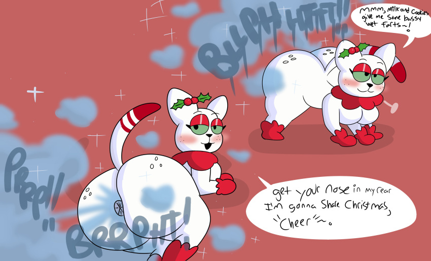 Rule 34 – anus ass up big ass blue fart blush brappycatty breasts fart fart cloud fart fetish feline female feral freckles ice fart junipurr looking at viewer looking back onomatopoeia relief relieved rhyming smile solo female speech bubble sunniefunnie talking to viewer wet fart white fur | 9383520