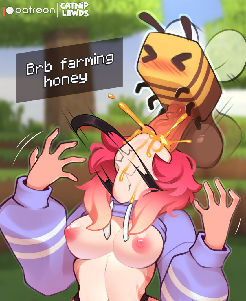 Rule 34 - Bee Bee (minecraft) Big Balls Big Penis Blowjob Breasts Bust  Portrait Catniplewds Cumming Feline Furry Honey (food) Hoodie Minecraft  Nipples Tongue Tongue Out Yumi (catniplewds) | 9272454