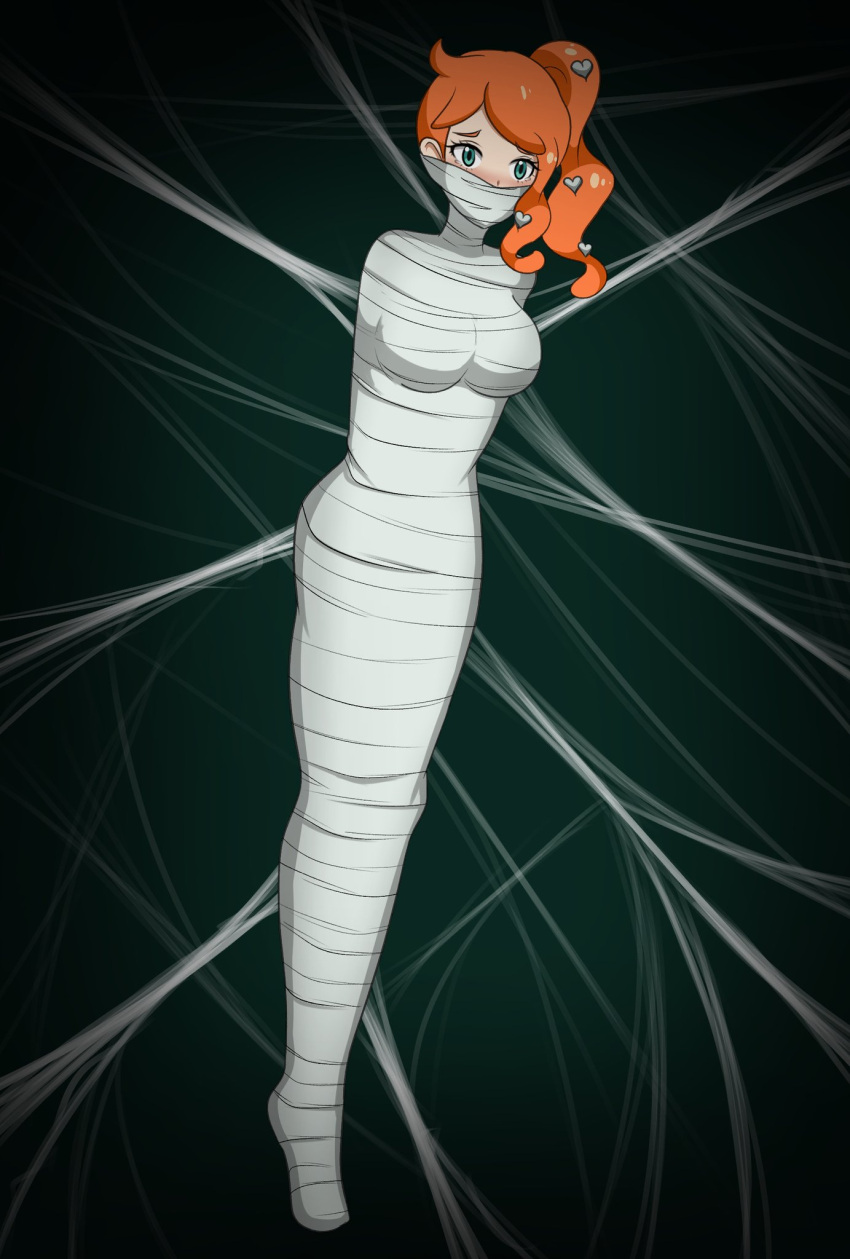 Rule 34 – 1girls bondage bound breasts cocoon cocooned gag gagged green eyes hi res leila2015 mummification nintendo orange hair pokemon pokemon ss ponytail restrained solo sonia (pokemon) spider web tied tied up web web bondage web gag | 9410518