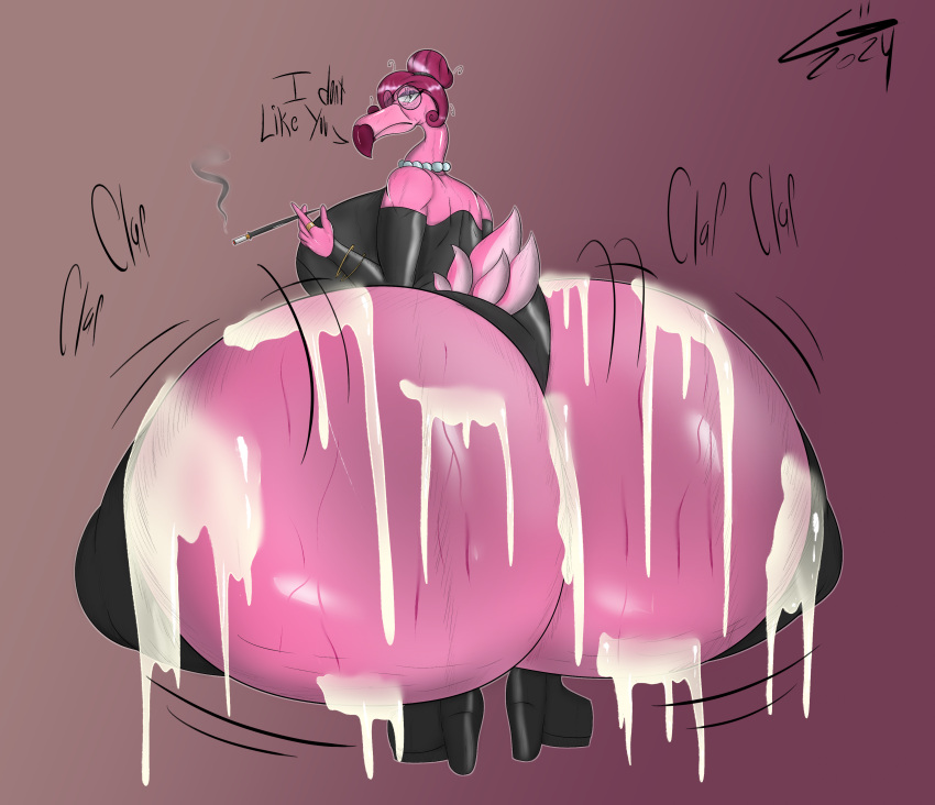 Rule 34 – absurd res anthro armwear ass ass clapping avian big breasts big butt bird bodily fluids boots bracelet breasts cellulite cigarette clothing crouching cum cum on butt disinterested elderly female excessive cum excessive genital fluids eyewear feathers female flamingo footwear gem genital fluids glasses hair hi res high heeled boots high heels huge butt hyper hyper butt jewelry looking back looking over makeup necklace panties pearl (gem) pearl necklace pink body ring scoff smoke smoking solo sweat sweaty butt tail tail feathers text tied hair tight clothing tight panties twerking underwear voidbeerfloat | 9381067