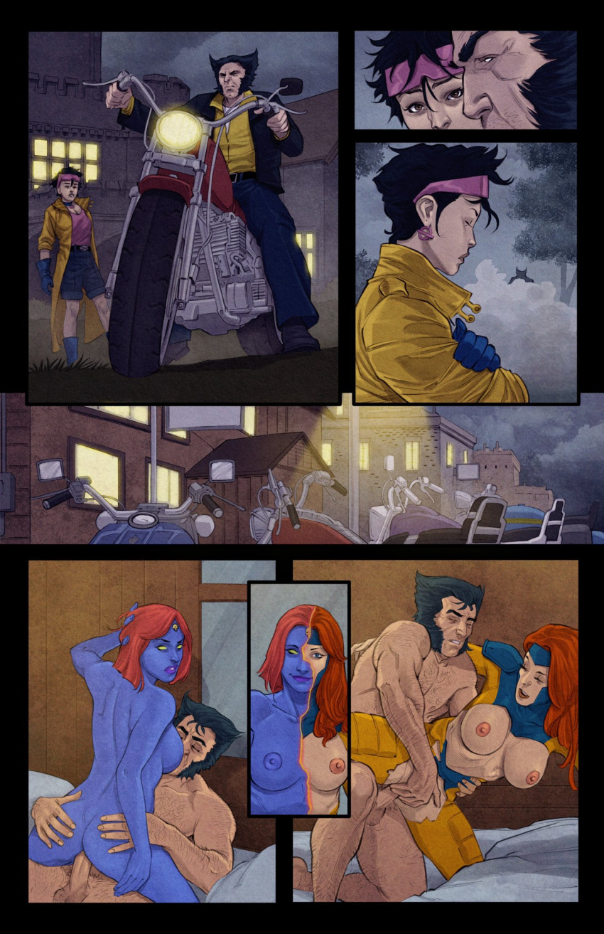 Rule 34 – 1boy 2girls breasts chest digital media (artwork) female female focus hairy arms hairy body hairy chest hairy legs hips hourglass figure jubilation lee jubilee legs light-skinned female light skin lips logan (x-men) luis xiii luisxiii marvel marvel comics mature mature female motorcycle motorcycles mutant mutants mystique raven darkholme shape shifter shapeshifter shapeshifting slim waist straight thick thick hips thick legs thick thighs thighs tracyscops voluptuous waist wide hips wolverine (x-men) x-men | 9448415