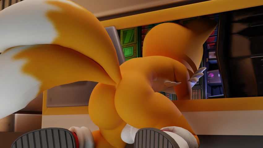 Rule 34 – 2 tails 3d (artwork) anthro ass backsack balls canid canine clothing computer digital media (artwork) electronics footwear footwear only fox genitals hi res kneeling male mammal mostly nude multi tail sega shoes shoes only solo sonic the hedgehog (series) tail tails twintails3d | 9380537