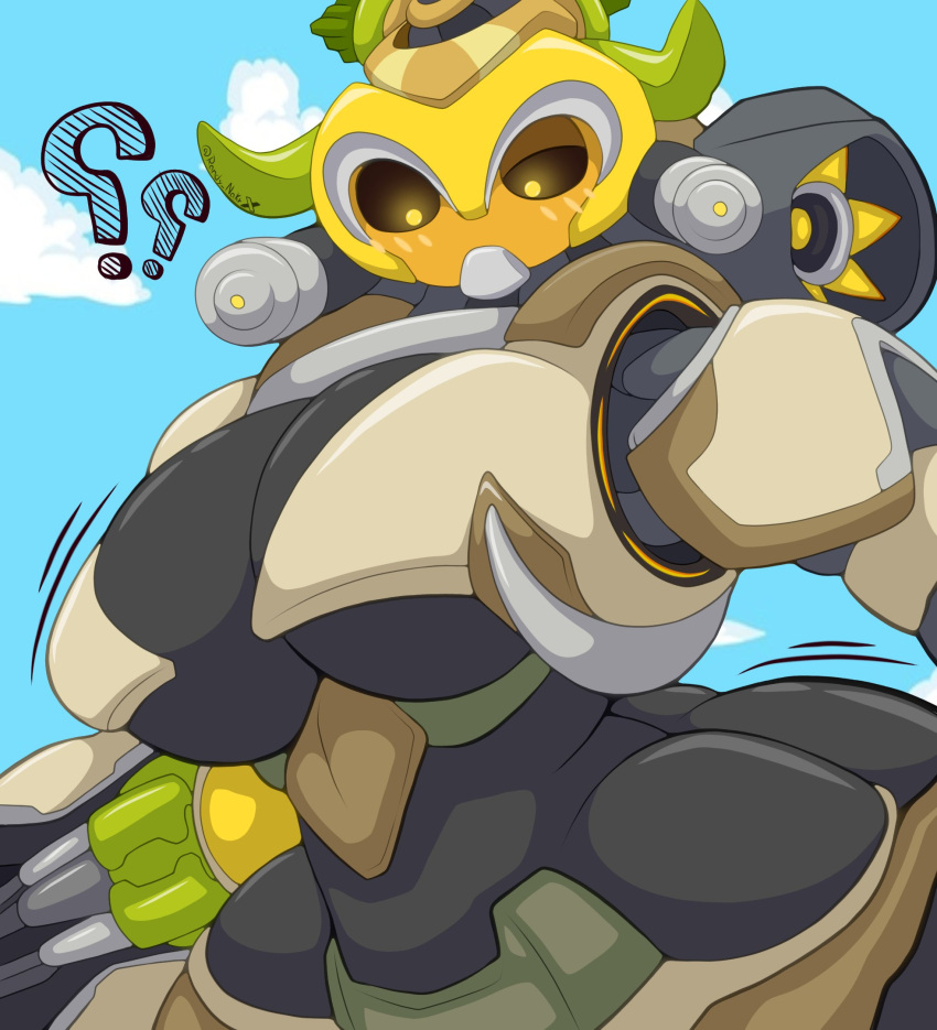 Rule 34 - Armored Female Barely Contained Big Breasts Big Hips Blush  Blushing At Viewer Confused Confused Expression Confused Face Confused Look  Confusion Glowing Eyes Huge Breasts Orisa Overwatch Overwatch 2 Randy