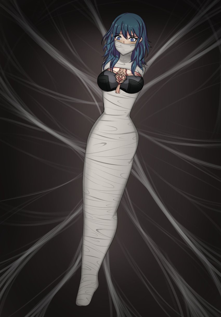 Rule 34 – 1girls blue eyes bondage bound breasts byleth (fire emblem) byleth (fire emblem) (female) cocoon cocooned femsub fire emblem fire emblem: three houses gag gagged highres leila2015 mummification nintendo restrained solo spider web teal hair tears tied tied up web web bondage web gag | 9410546