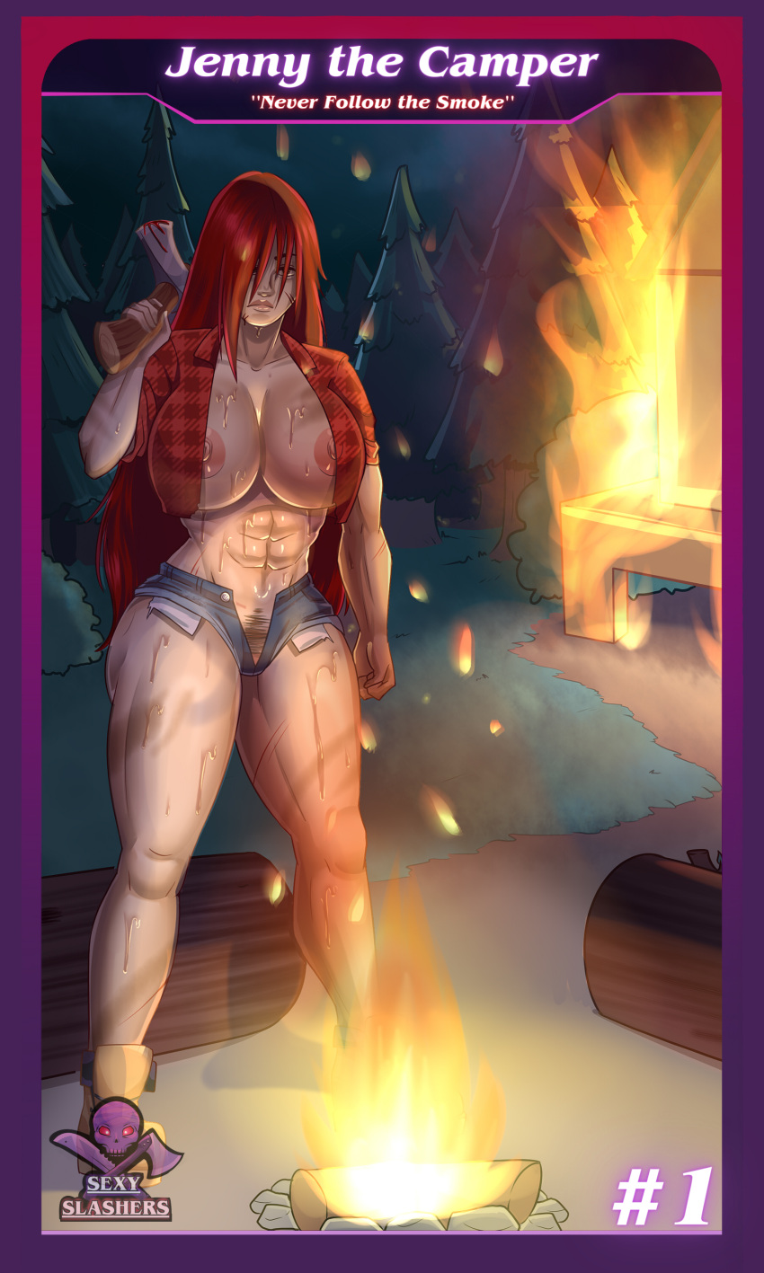Rule 34 – 1girls abs axe big breasts blood boots breasts buff cabin campfire campsite clothed dangerous dirty female female only fire hair hairy hairy pussy imposing jeans jenny the camper midriff mud nipples original original character plaid plaid clothing plaid shirt rakunart red eyes red hair sexy slashers short jeans strong strong woman tall female text trading card trading card game | 9454319