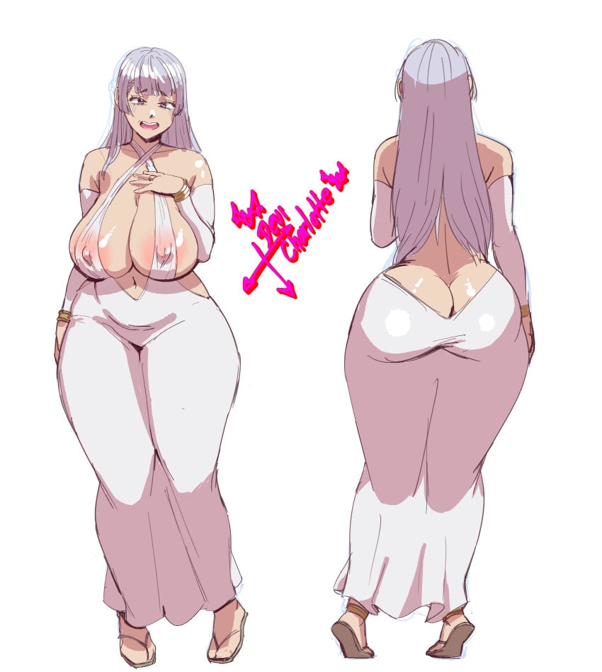 Rule 34 - 1girls Big Areola Big Areolae Big Areolas Big Ass Big Breasts  Black Clover Breasts Clothed Clothed Female Embarrassed Nude Female Female  Light-skinned Female Light Skin Long Hair Looking At