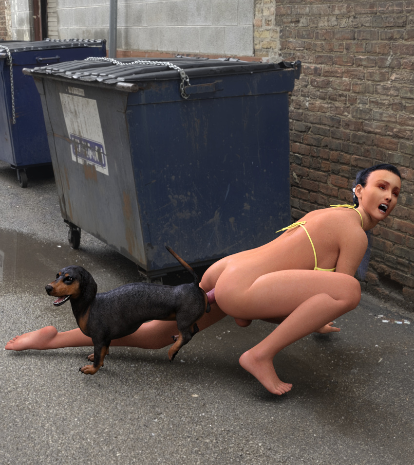 Rule 34 - 3d Alley Anal Penetration Anal Sex Bestiality Brown Skin Canine  Doggy Style Exhibitionism Feral On Futa Futanari Knotted Milkymammy  Ponytail Public Indecency Public Nudity Trash Can Zoophilia | 9335568