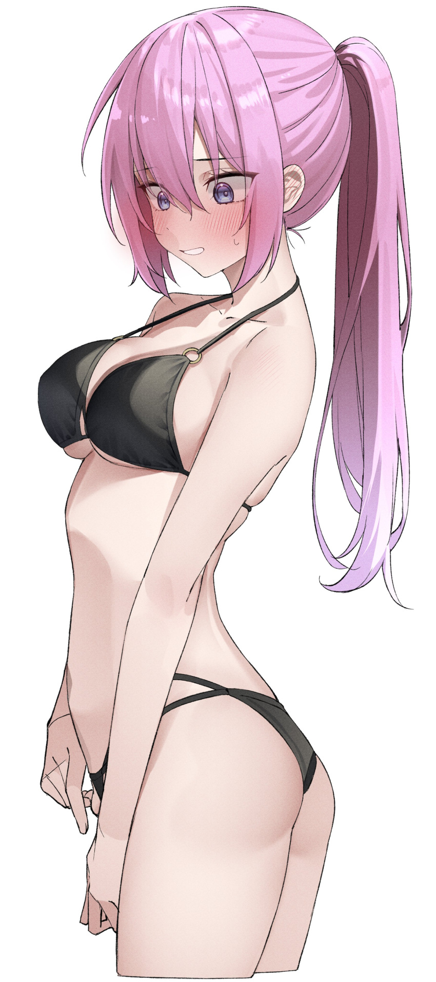 Rule 34 – 1girls absurd res absurdres ass ass cleavage bare arms bare back bare legs bare midriff bare shoulders bare thighs black bikini black string bikini black swimsuit black swimwear blush breasts collarbone embarrassed female female focus female only fingers hair between eyes highres hourglass figure kawai ritsu (rits meg) kawaii dake ja nai shikimori-san large breasts light skin long hair medium breasts nervous nervous face nude o-ring o-ring bikini open mouth ponytail purple eyes purple hair schoolgirl shikimori (kawaii dake ja nai) shikimori micchon shoulders shy shy expression sideboob simple background slender body slender waist slim girl slim waist solo straight hair string bikini student sweat sweatdrop teenage girl teenager thighs thin waist upper body white background wide hips | 9465614