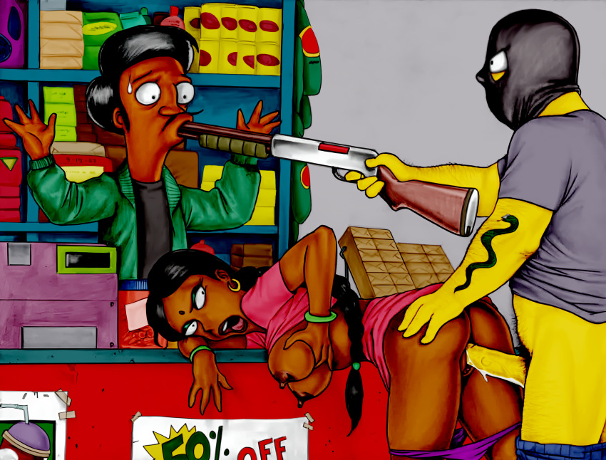 Rule 34 – 1girl apu nahasapeemapetilon bindi black body cartoon criminal cuckold dark skin forced to watch gun gun in mouth helpless humiliation indian indian female indian male interracial manjula nahasapeemapetilon ntr rape shotgun snake jailbird store the simpsons watching rape yellow body | 8929460