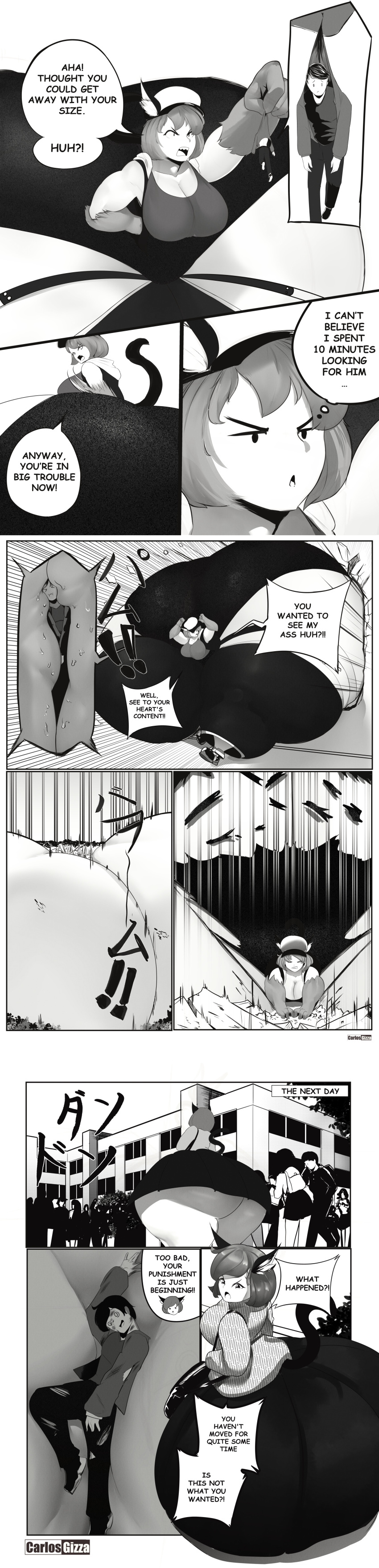 Rule 34 – 1boy 1boy1girl 1girls ass ass expansion bigger female bottom heavy carlosgizza cat ears cat tail catgirl comic crowd dialogue female growth huge thighs hyper ass male ripped clothing smaller male stitched text thick thighs thought bubble trapped in butt upskirt | 10202665