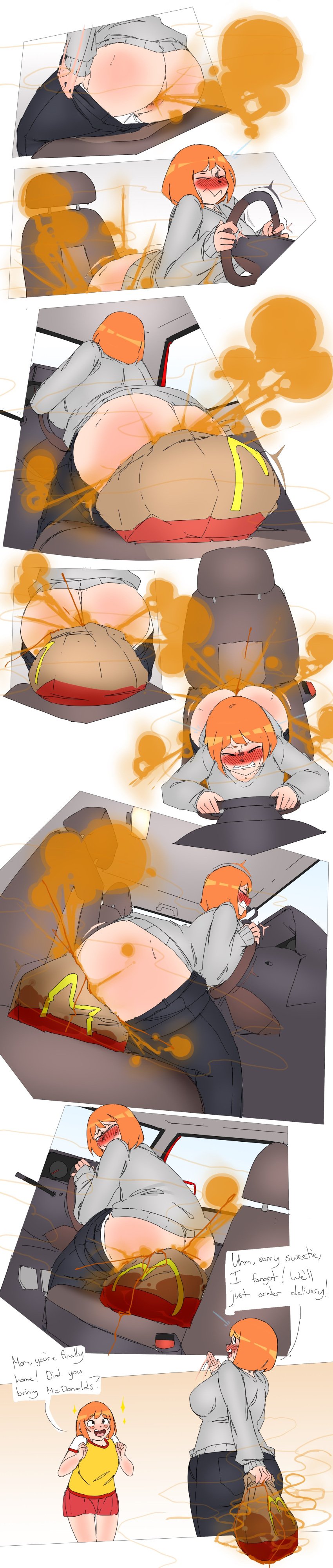 Rule 34 – 1girls above view anus ass asshole bag big ass big butt blush bob cut car clenched teeth closed eyes daughter daughter (japanese mcdonald’s commercial) desperate desperation embarrassed english text fart fart cloud fart fetish farting fast food food inside car lazei looking back looking pleasured makeshift toilet mcdonald’s mom (japanese mcdonald’s commercial) mother open mouth orange hair panties down pants down rear view relief scat scat desperation shart sharting shit shitting shitting in bag shoulder length hair side view sitting smile solo female steering wheel text viewed from above viewed from behind yoru mac | 10269726