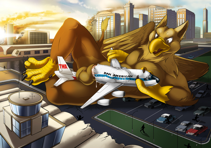 Rule 34 – aircraft airplane airport anthro avian balls bigdarkfluff brown body brown eyes brown fur car carpo city claws cum destruction feathered wings feathers genital fluids genitals gryphon macro male male only micro penis rampage solo talons testicles vehicle vehicle destruction wings | 10199188