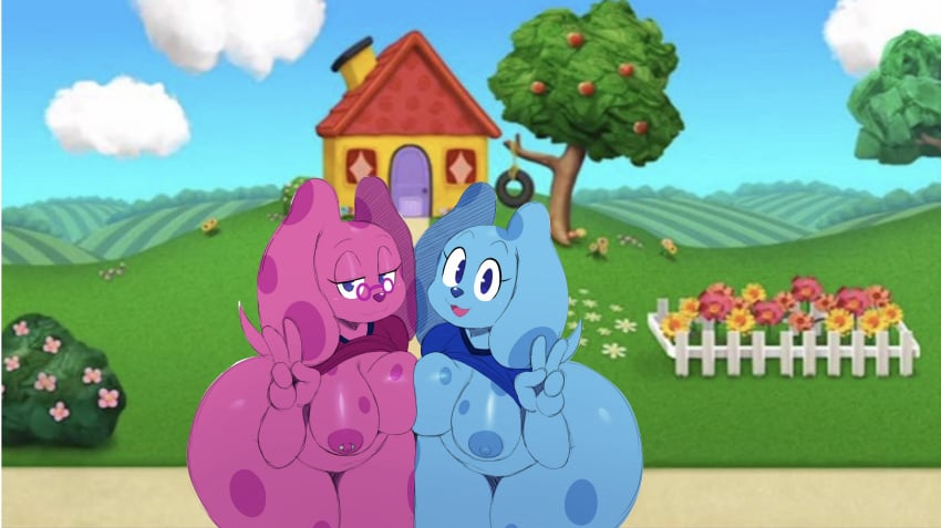 Rule Anthro Anthrofied Belly Big Breasts Big Butt Blue S Clues Blue Blue S Clues Blue