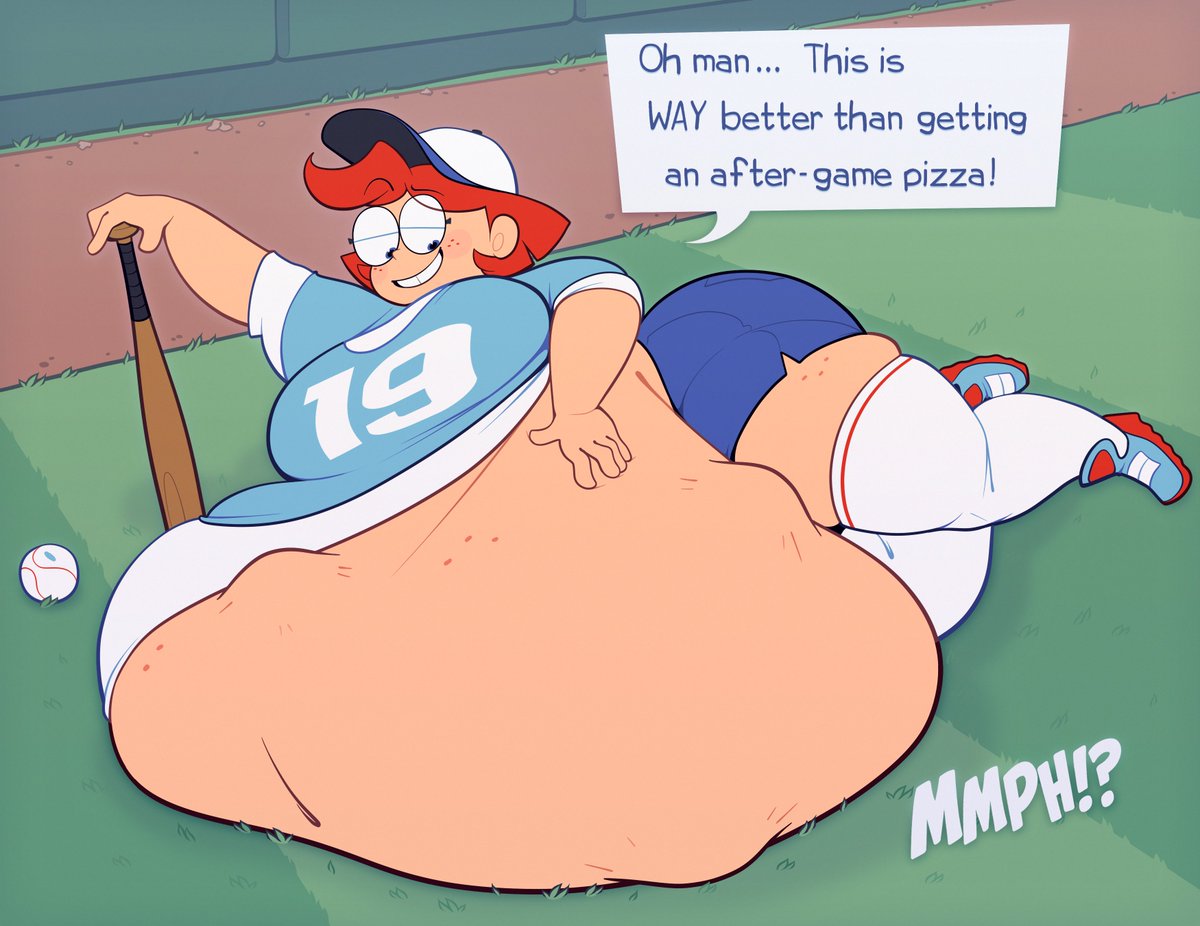Rule 34 – 1girls alternate version available baseball (sport) baseball bat baseball cap baseball field belly belly button fat ass fat female fat fetish fatty laying down laying on back laying on ground laying on side messy (ridiculouscake) obese obese female ridiculouscake talking to self text text box text bubble vore vore belly vore warning | 10300330