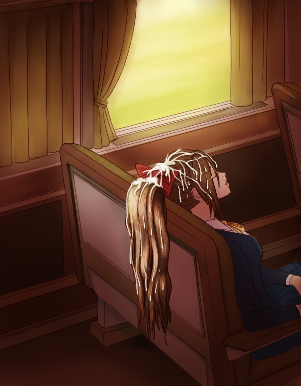 Rule 34 - 1girls After Bukkake Brown Hair Brown Hair Brunette Hair Cum Cum  In Hair Cumshot Female Hair Fetish Hairjob Hairmouser Original Original  Character Original Characters Ponytail Sleeping Somnophilia | 10376809