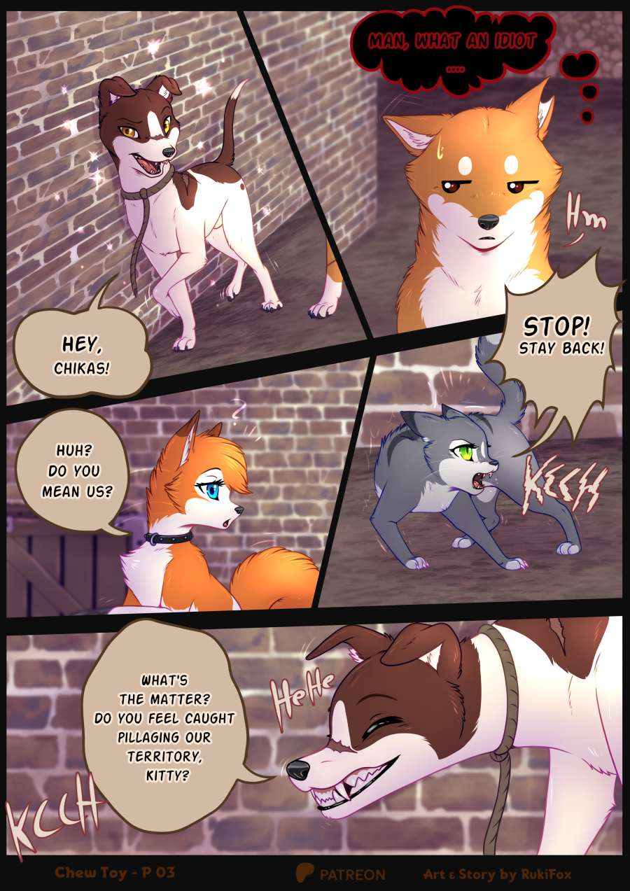 Rule 34 – aki (rukifox) animal genitalia canid canine canis cleo (rukifox) collar domestic cat domestic dog duo english text facial scar felid feline felis feral fox fully sheathed fur genitals grey body grey fur hi res male mammal orange body orange fur rukifox scar sheath shiba inu speech bubble spike (rukifox) spitz text trash can yui (rukifox) | 10263221