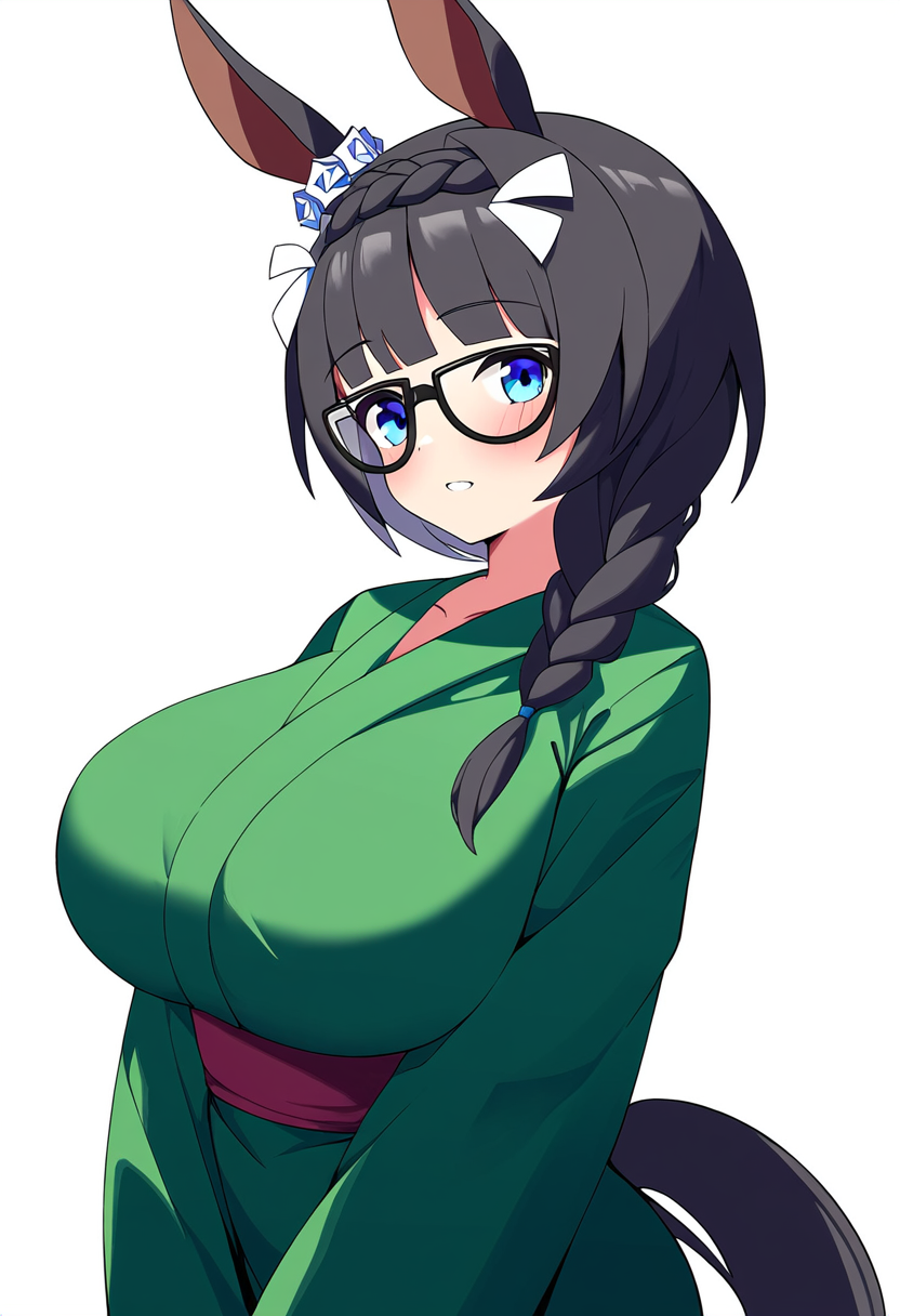 Rule 34 – 1girls ai generated black hair blue eyes female kemono kk ai solo umamusume umamusume pretty derby zenno rob roy (umamusume) | 10399695