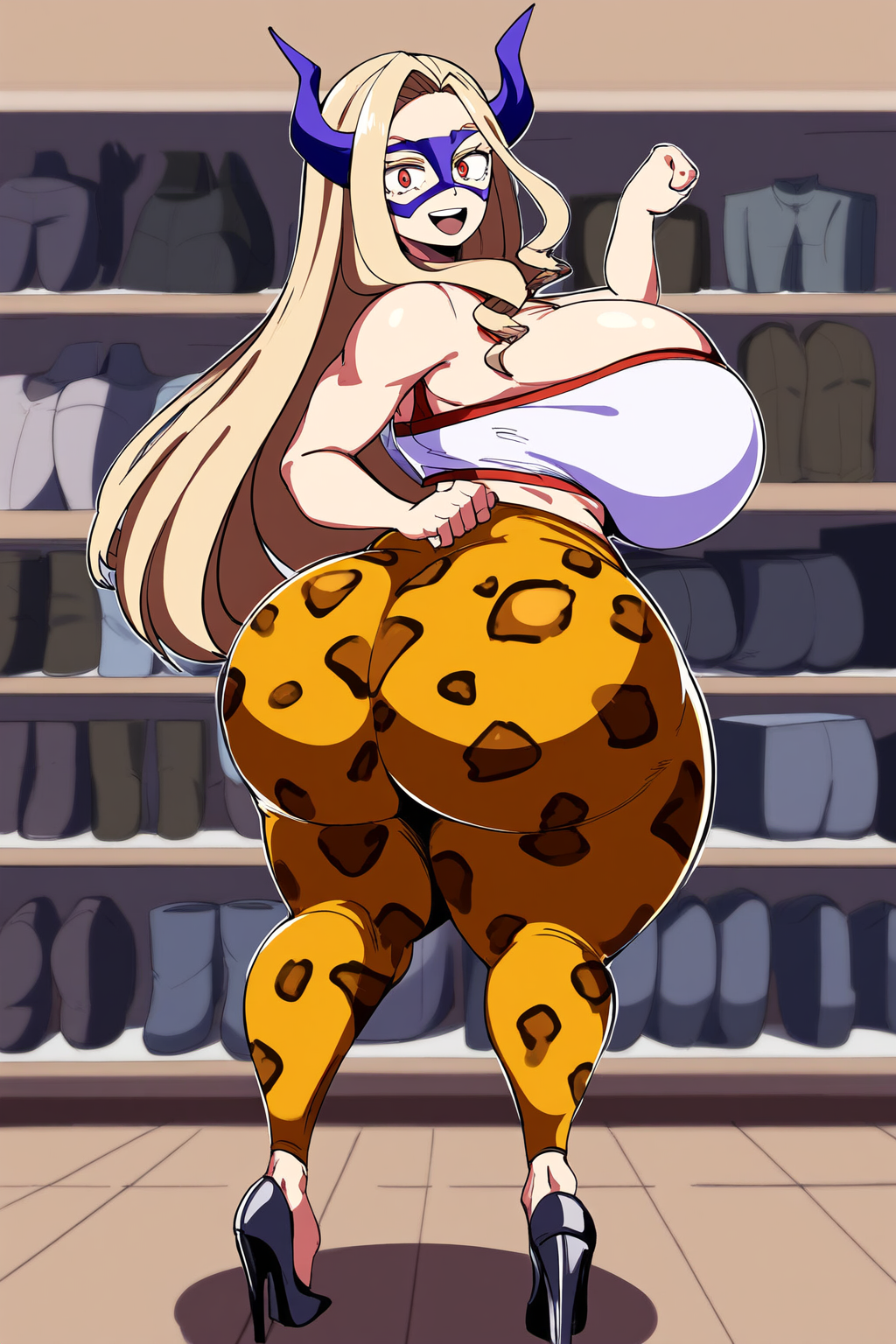 Rule 34 – ai generated big ass big breasts fat ass goldencum34 huge ass huge breasts leopard print panties looking at viewer mount lady my hero academia smile yuu takeyama | 10421273