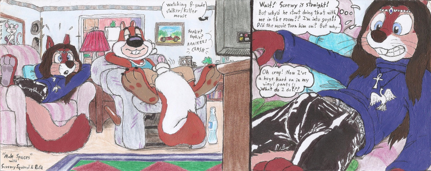 Rule 34 – absurd res alternative fashion anthro awkward being watched belt big tail blue eyes bodily fluids bottomwear bulge bulge frottage camera casual exposure casual nudity chair circlet clenched teeth clothing duo erection fedora feet friends furniture gloves goth hand behind head handwear hat hat rack headgear headwear hi res hindpaw jewelry khaki pants lamp latex latex bottomwear latex clothing latex pants living room looking at another lounge chair lounging lying male male/male mammal masturbation murid murine on back pants paws pendant pinup pose poster racecar rodent rufe squirrel rug sausage party sciurid screwy squirrel soda bottle sony pictures animation spiked belt spikes spread legs spreading surprise sweat sweatdrop sweater tail teeth text thought bubble toony topwear traditional media (artwork) tree squirrel turtleneck unsure unwanted erection watching movie worried | 10132945