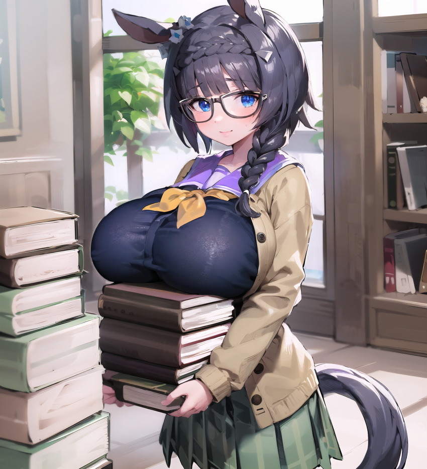 Rule 34 – ai generated big breasts black hair breasts female horse ears horse girl huge breasts solo tuplet umamusume umamusume pretty derby zenno rob roy (umamusume) | 10349882