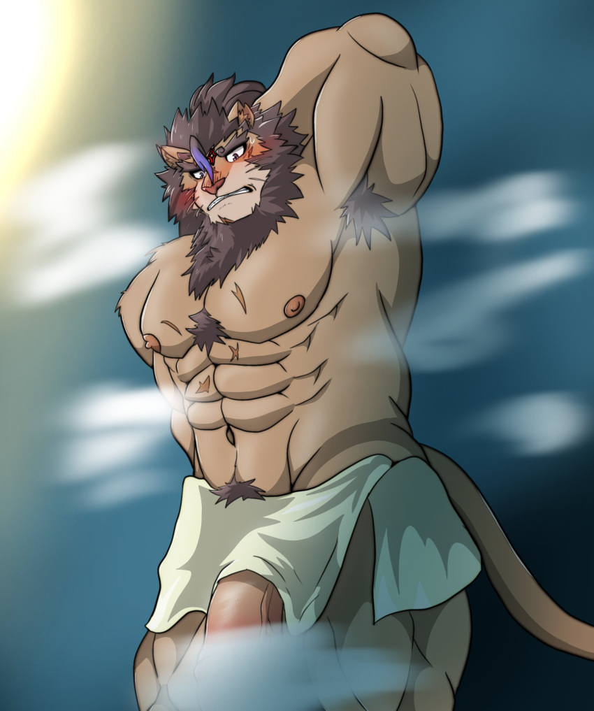 Rule 34 – abs absurd res anthro blush felid flaccid genitals hi res lifewonders lion live a hero male mammal muscular muscular anthro muscular male nipples nude pantherine pecs penis pubes solo toshu towel vein veiny penis yom mido plus | 10432185