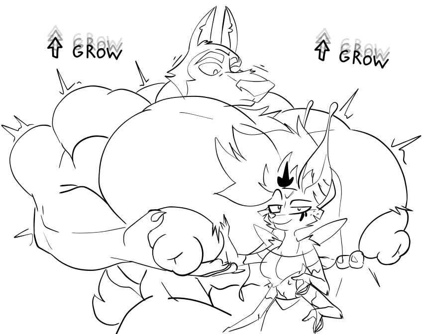 Rule 34 – 4 arms abs absurd res anthro arthropod bee big muscles big pecs body size growth canid canid demon canine claws demon duo female fox growth growth lines hellhound helluva boss hi res huge muscles huge pecs hybrid hymenopteran hyper hyper muscles hyper pecs insects larger male long ears male mammal monochrome multi arm multi limb muscle growth muscular muscular anthro muscular arms muscular male mythological canine mythological creature mythology nipples oleanderin pecs queen bee-lzebub (helluva boss) size difference size transformation smaller female transformation vortex (helluva boss) | 10546218