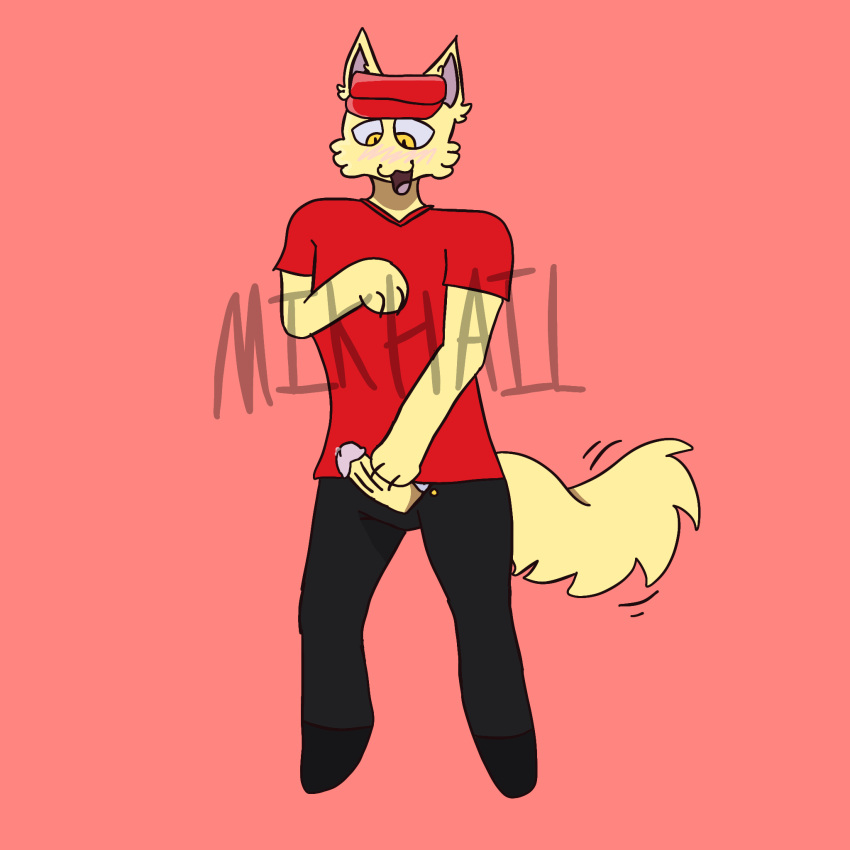 Rule 34 – anthro black bottomwear black clothing black footwear black pants black shoes blush bodily fluids bottomwear canid canine canis clothing ears up embarrassed erection footwear fur genital fluids genitals hi res male mammal pants pants unbuttoned pants undone penis precum puppydawggy red clothing red shirt red topwear roblox shirt solo tail topwear touching penis visor wolf work clothes work uniform yellow body yellow eyes yellow fur | 10531097