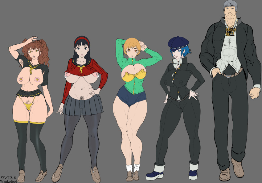 Rule 34 – 4girls amagi yukiko armpit hair big breasts bigger male female armpit hair hairy armpits impossible clothes kujikawa rise muscular male narukami yu persona persona 4 satonaka chie shirogane naoto sketch tagme thick ass thick legs thick thighs wankofool | 10462869