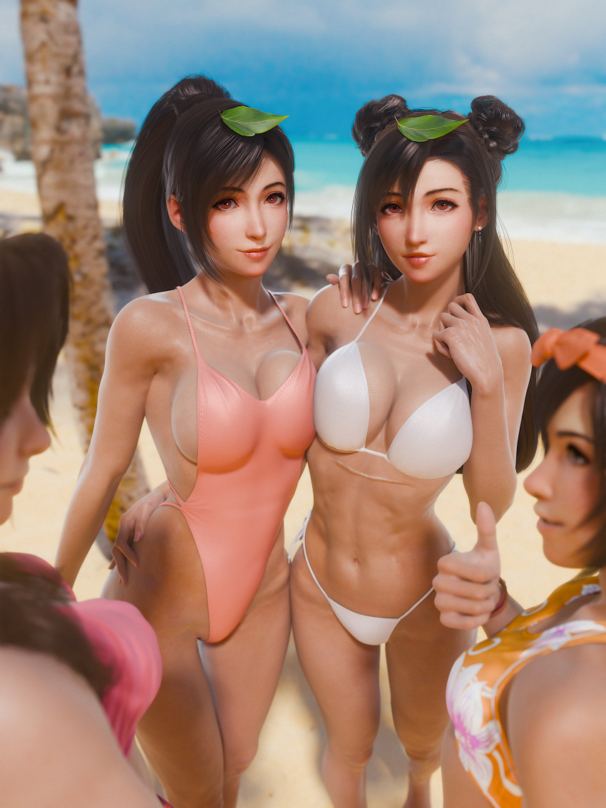 Rule 34 – 3d 4girls 4k aerith gainsborough beach clone clones final fantasy final fantasy vii final fantasy vii remake hair identical girls long looking at viewer ria-neearts swimsuit tifa lockhart twins yuffie kisaragi | 10283422