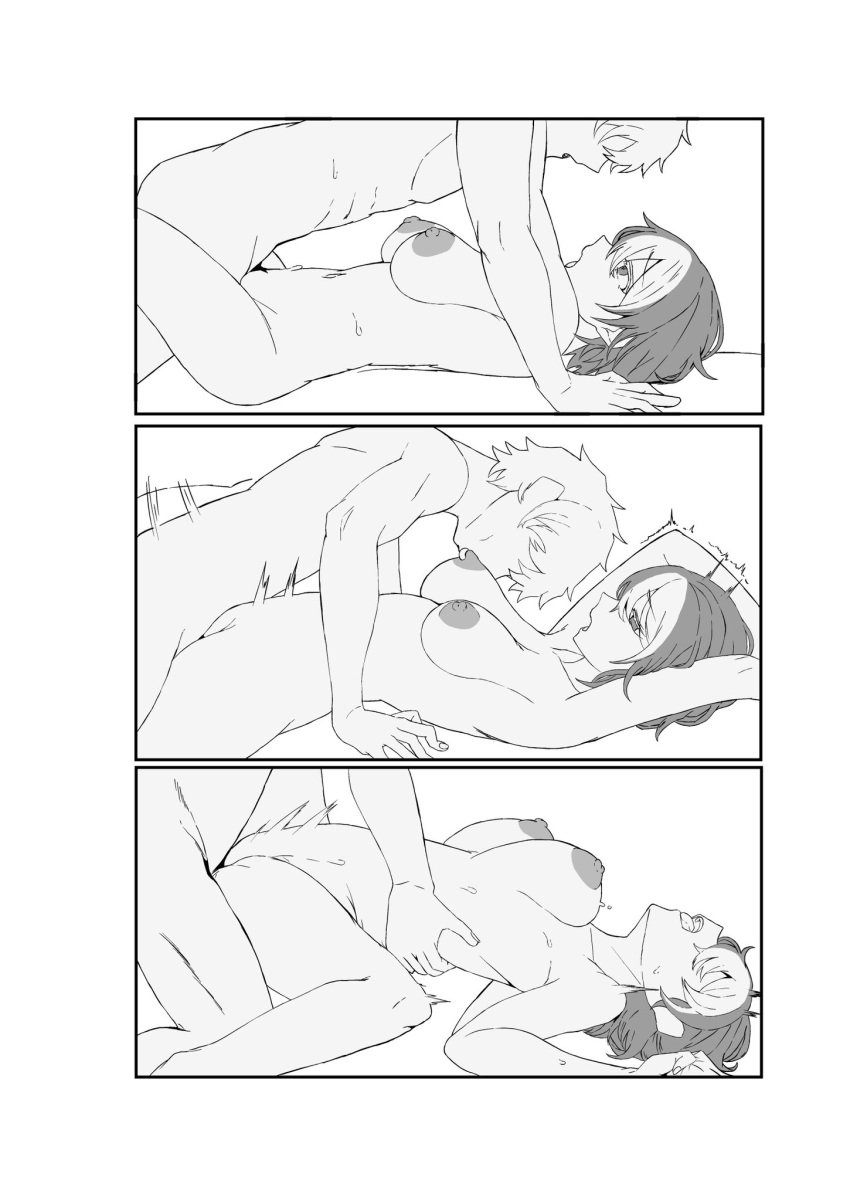 Rule 34 – 1boy 1girls 3koma ambiguous penetration big breasts bouncing breasts breast sucking breastfeeding breastfeeding during sex completely nude faceless male female head back made in abyss male missionary position monochrome motion lines multiple images nude on back profile short hair side view sweat two tone hair uraker18 vueko waist grab | 10331692