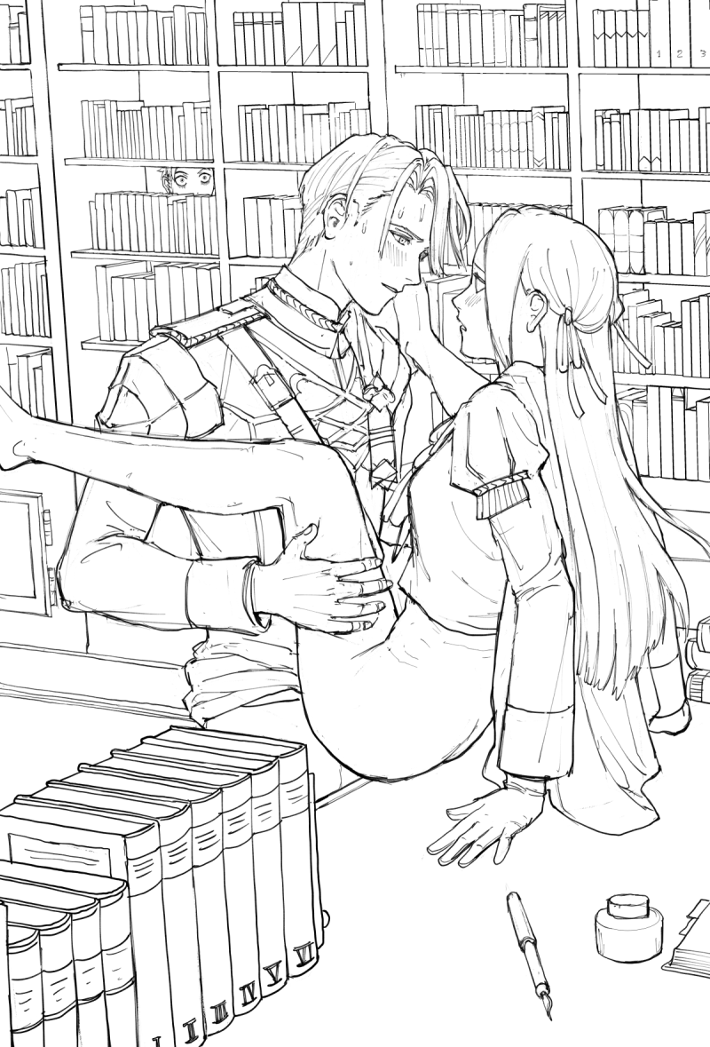 Rule 34 – 1girls 2boys ambiguous penetration blush book bookshelf bottomless bottomless female claude von riegan desk desk sex dimitri alexandre blaiddyd edelgard von hresvelg fire emblem fire emblem: three houses garreg mach monastery uniform gloves long hair missionary position nintendo peeping public public indecency public sex redaster8 school uniform short hair straight unseen character voyeur voyeurism walking in on watching watching from afar watching sex | 10643601
