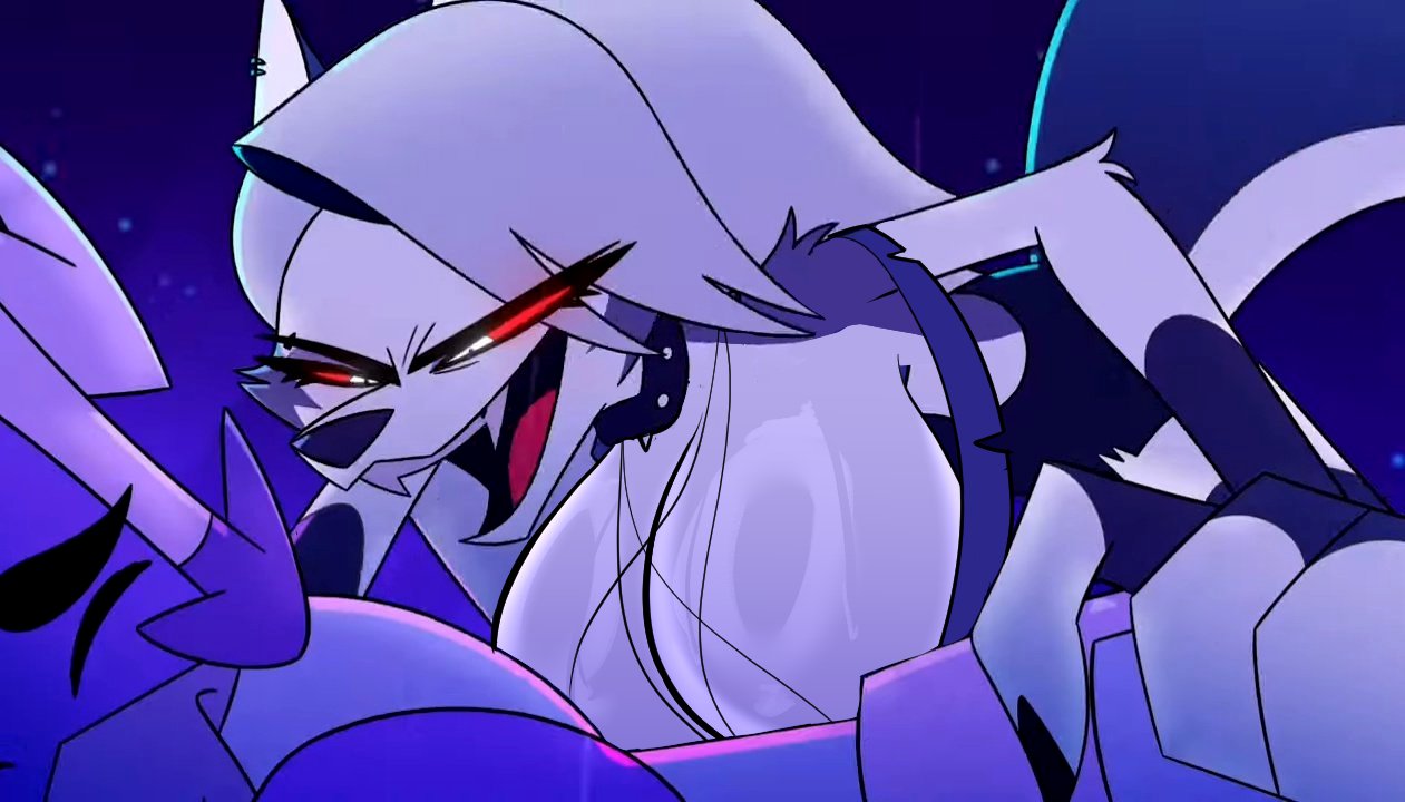 Rule 34 - 1boy 1girl Big Breasts Breasts Clothed Collin (helluva Boss)  Demon Demon Girl Edited Edited Screencap Female Female Only Furry Hellhound Helluva  Boss Huge Breasts Large Breasts Loona (helluva Boss)