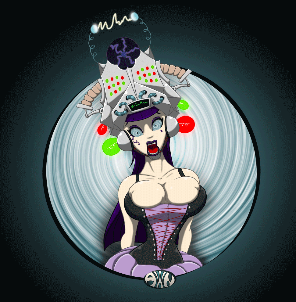 Rule 34 - A Witty Name Animated Animated Brainwashing Brainwashing Machine  Breasts Femsub Goth Helmet Huge Breasts Long Hair Original Purple Hair  Shrunken Irises Spiral Eyes Symbol In Eyes Tattoo Tech Control