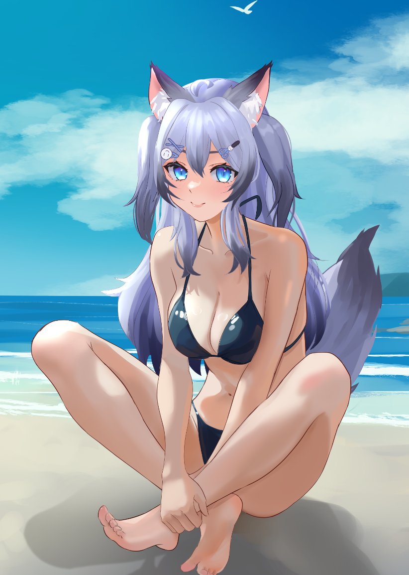 Rule 34 – 1girls 2d 2d (artwork) alternate costume animal ears animal tail beach belly button bikini bikini bottom bikini top black bikini black bikini bottom black bikini top black hair black swimsuit blue eyes bra cleavage clouds day dog ears dog girl dog tail estebaneishon1 female female focus female only front view grey hair indie virtual youtuber light-skinned female light skin long hair looking at viewer medium breasts navel ocean outdoors sand sitting sitting on ground sitting on sand sky slim girl smiling smiling at viewer solo solo female solo focus summer swimsuit thong thong bikini two piece swimsuit two tone hair virtual youtuber vtuber vtuberfanart water young younger female yukine olwin | 10666372