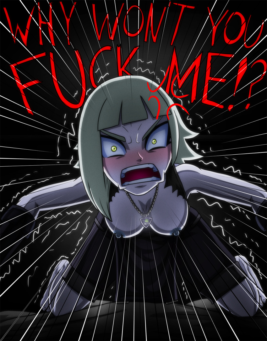 Rule 34 – 1girls angry artemis-polara artemispolara bed bedroom breasts demanding demanding sex equestria girls limestone pie limestone pie (mlp) looking at viewer my little pony nipples overalls solo yelling yelling at viewer | 10569645