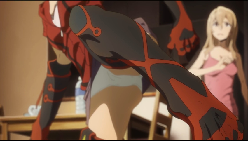 Rule 34 – 2girls anime screencap aoki clair ass blonde hair claws curvy figure denim skirt gleipnir gluteal fold hikawa (gleipnir) jean skirt kicking knees legs long hair panties pink shirt raised leg red jacket screencap sleeveless sleeveless shirt spread legs thighhighs thighs upskirt white panties white undershirt | 10788512