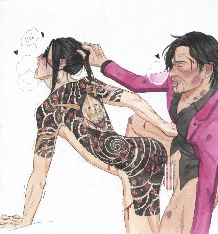 Rule 34 – 2boys anal sex ass black hair blood blood from mouth blush bruise bruised butt censored penis earrings eyepatch eyes closed fucked from behind gay gay anal gay sex grabbing hair hair grab hearts idrawprettyboys majima goro male male/male male only male penetrating male naked male nishitani homare nude male clothed male ponytail ryuu ga gotoku saliva scars scars on back sex tattoo tattoos white background yakuza yakuza (series) yakuza tattoo | 10646605