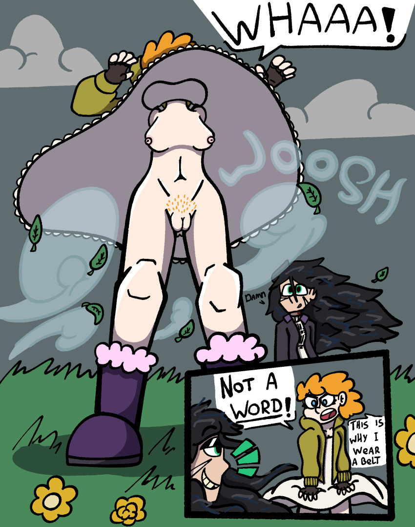 Rule 34 – 2girls black hair blonde hair blue eyes boots breasts breasts breasts breasts out comic embarrassed functionally nude green eyes joanne (th3crazyguard1an) lesbian couple long hair maria (th3crazyguard1an) medium breasts outdoors pubic hair pussy scar short hair smile tagme text th3crazyguard1an upskirt wind wind lift yuri yuri yuri | 10806161