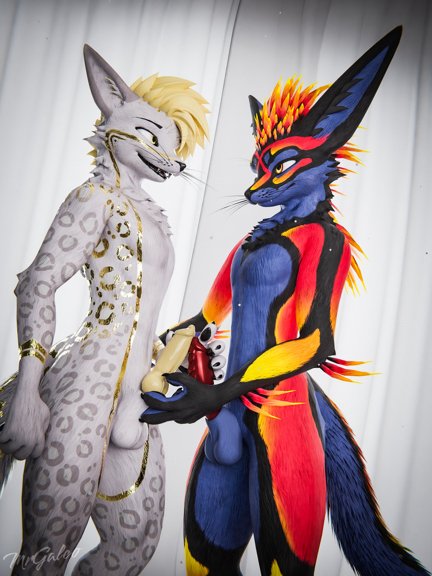 Rule 34 – 3d (artwork) animal genitalia animal penis anthro ass balls blender (artwork) blender cycles digital media (artwork) duo erection feathers fur genitals hair hi res jex jexouium knot looking pleasured male male/male mammal mrgaleo nude penis rexouium rubbing penis simple background smile tail touching balls touching penis touching tips | 10558151