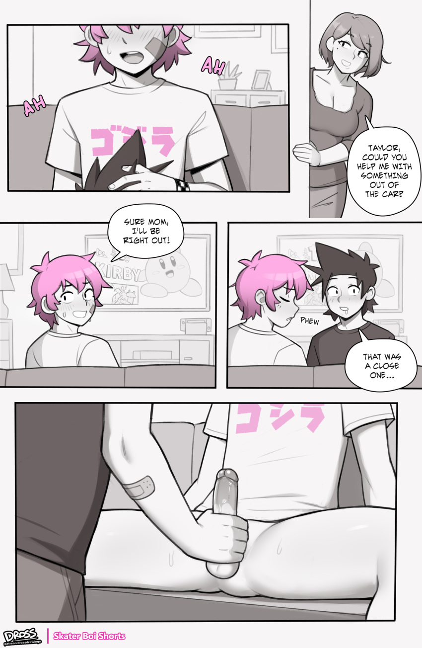 Rule 34 – 1girls 2boys almost caught balls bandage big breasts black hair bottomless bottomless femboy bottomless male breasts canon couple clothed clothed female cloud strife comic dialogue dross english english text erect penis fellatio femboy femboy on male final fantasy final fantasy vii gay handjob jacob (dross) kirby kirby (series) legs legs apart light-skinned female light-skinned male light skin looking back mole monochrome ms james (dross) nervous nervous sweat nintendo nintendo switch original original character original characters partially clothed penis pink hair saliva saliva on penis short hair skater boi (dross) skater boi shorts speech bubble spread legs square enix super smash bros. sweat sweatdrop t-shirt taylor (dross) teen boy teenage boy teenager text thighs twink unknowing bystander yaoi | 10120486