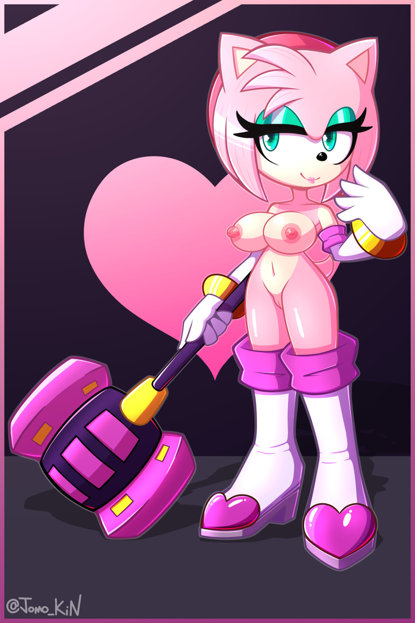 Rule 34 Amy Rose Breasts Busty Jomokin Naked Female Piko Piko Hammer