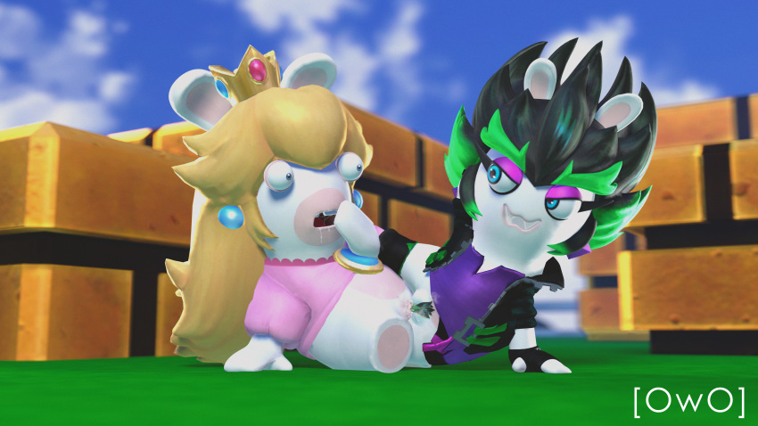 Rule 34 – 16:9 3d (artwork) 4k absurd res black hair blonde hair blue eyes crossover crown digital media (artwork) duo edge (mario + rabbids) edge (mario plus rabbids) female fur hair headgear hi res highlights (coloring) lagomorph makeup mammal mario + rabbids: sparks of hope mario bros mario plus rabbids kingdom battle mario plus rabbids sparks of hope nintendo outside owo sfm pubes rabbid rabbid peach raving rabbids rayman (series) sex shocked source filmmaker (artwork) sweat clouds tribadism ubisoft vaginal penetration white body white fur widescreen | 10684445